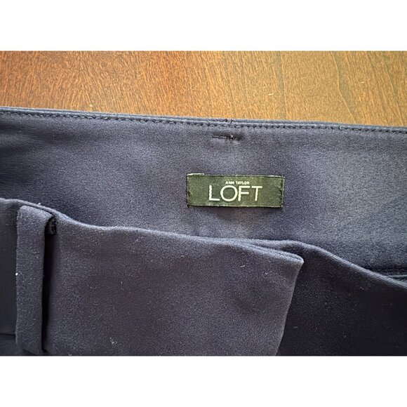 LOFT Julie Skinny Dress Pants Career Trousers in Navy Blue Size 6 - Picture 6 of 12